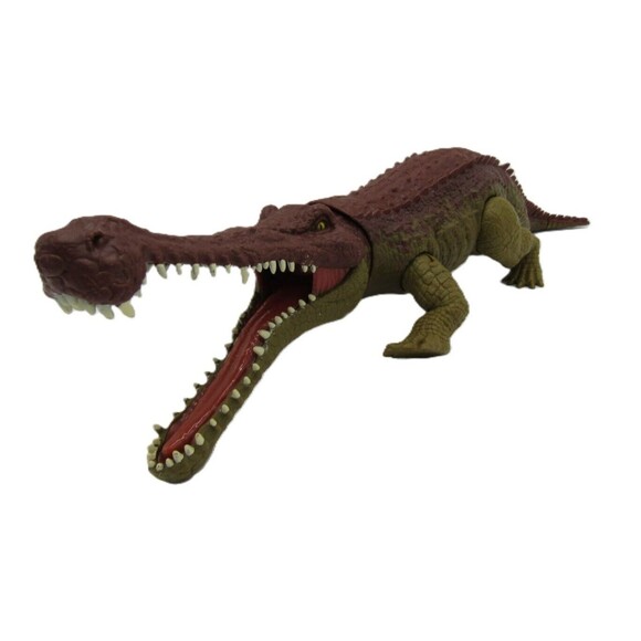 Mattel Jurassic World Primal Attack Massive Biters Sarcosuchus Dinosaur Figure - Picture 1 of 15